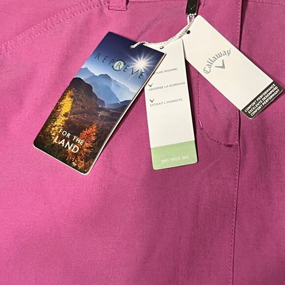 NWT Callaway Women’s Golf Skort Pink size 4 Performance REPREVE FOR THE LAND - Picture 7 of 8